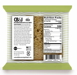 The Amazing Chickpea®  CB&J™ (Apple Cinnamon Chickpea Butter & Grape Jelly Sandwiches)