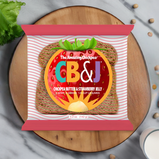 The Amazing Chickpea (CB &J)  Creamy & Strawberry Jelly Sandwiches