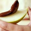 Apple Slice with Chocolate Chickpea Butter Spread